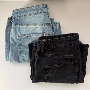 H&M Jeans 2 pairs -Wide leg crop